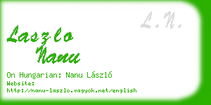 laszlo nanu business card