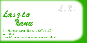 laszlo nanu business card